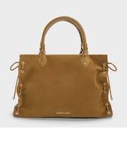 Nylah ラージナイラ グロメット レースアップ トートバッグ