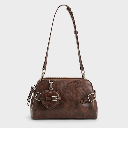 Nellie ネリー ハートチャーム ショルダーバッグ