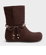 Franca フランカ ビーズ フラットフォームブーツ