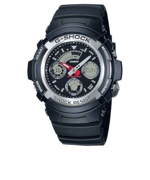 G-SHOCK AW-590-1AJF カシオ メンズ 腕時計 アナデジ ブラック シルバー ベーシック 国内正規品