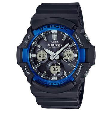 G-SHOCK GAW-100B-1A2JF カシオ メンズ 腕時計 電波ソーラー アナデジ ブラック ブルー ビッグケース 国内正規品
