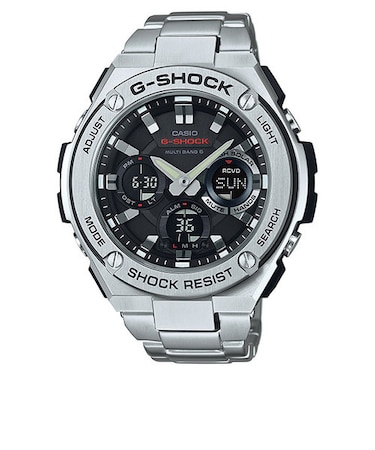 G-SHOCK G-STEEL GST-W110D-1AJF メンズ 腕時計 電波ソーラー アナデジ シルバー メタル レイヤーガード 国内正規品 カシオ