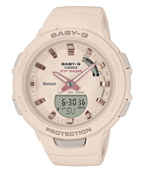 BABY-G G-SQUAD ジースクワッド BSA-B100-4A1JF レディース 腕時計 アナデジ Bluetooth ベージュ 国内正規品 カシオ