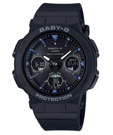 BABY-G ビーチ トラベラー BGA-2500-1AJF レディース 腕時計 電波 ソーラー アナデジ ブラック ウレタン ベビージー 反転液晶 国内正規品