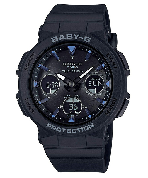 BABY-G ビーチ トラベラー BGA-2500-1AJF レディース 腕時計 電波 ソーラー アナデジ ブラック ウレタン ベビージー 反転液晶 国内正規品