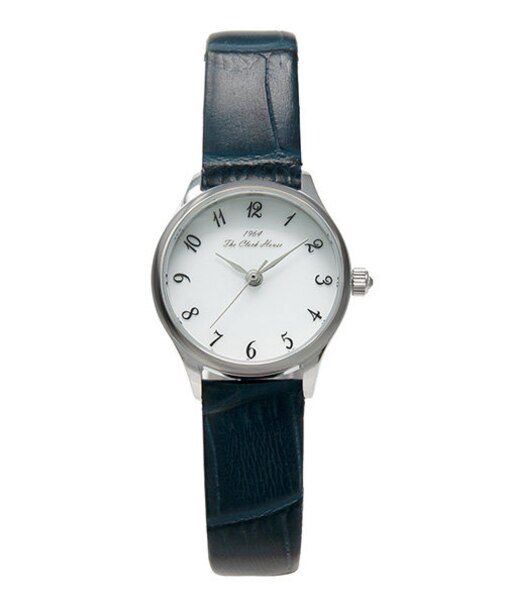 ザ・クロックハウス ビジネスフォーマル LBF1005-WH1B レディース 腕時計 ソーラー 革ベルト ネイビー ホワイト