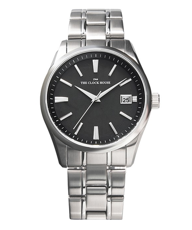 ザ・クロックハウス MBF1006-BK1A ビジネスフォーマル メンズ 腕時計 ソーラー ステンレス ブラック カレンダー 雑誌掲載 THE CLOCK HOUSE