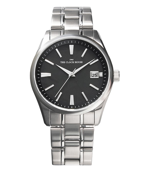 ザ・クロックハウス MBF1006-BK1A ビジネスフォーマル メンズ 腕時計 ソーラー ステンレス ブラック カレンダー 雑誌掲載 THE CLOCK HOUSE