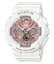 BABY-G デジタル アナログ BA-130-7A1JF レディース 腕時計 アナデジ ピンク ホワイト 国内正規品 カシオ