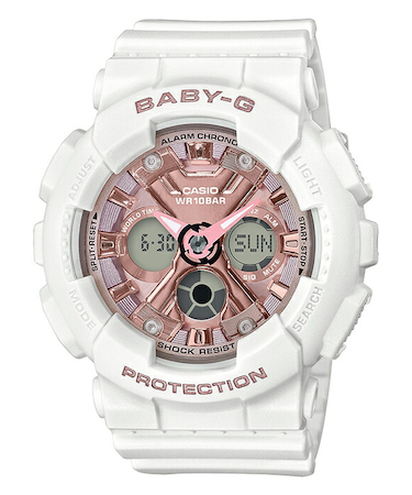 BABY-G デジタル アナログ BA-130-7A1JF レディース 腕時計 アナデジ ピンク ホワイト 国内正規品 カシオ