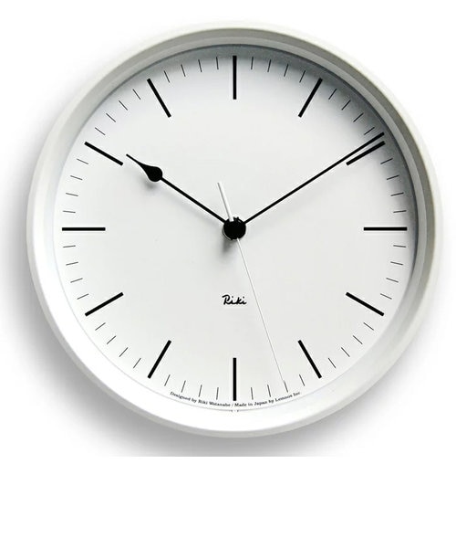 リキ スチール 電波 掛時計 クロック ホワイト シンプル RIKI