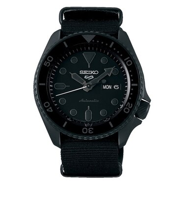 セイコー 5スポーツ ストリート SBSA025 メンズ 腕時計 メカニカル 自動巻き ナイロン ブラック 日本製