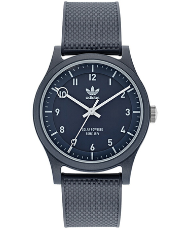 アディダス ストリート プロジェクトワン AOST22043 メンズ 腕時計 ソーラー 海洋プラスチック グレーネイビー 雑誌掲載モデル