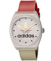 adidas アディダス STREET ストリート PROJECT TWO GRFX プロジェクトツー グラフィック AOST23056 メンズ レディース 腕時計 クオーツ 電池式 レジンバンド ベージュ