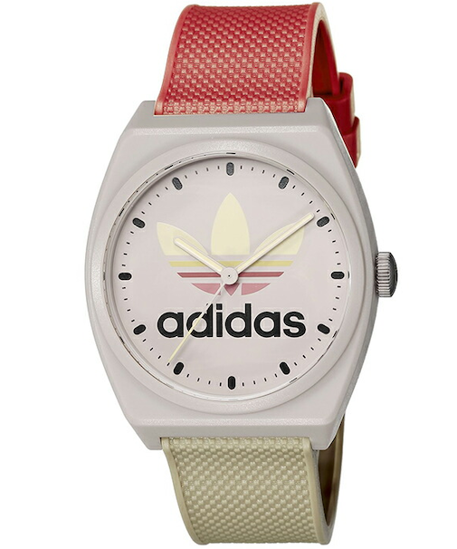 adidas アディダス STREET ストリート PROJECT TWO GRFX プロジェクトツー グラフィック AOST23056 メンズ レディース 腕時計 クオーツ 電池式 レジンバンド ベージュ