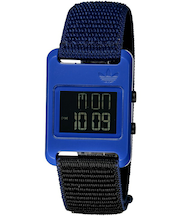adidas アディダス STREET ストリート RETRO POP DIGITAL レトロ ポップ デジタル AOST23066 メンズ レディース 腕時計 クオーツ 電池式 ブルー ブラック ファブリックバンド