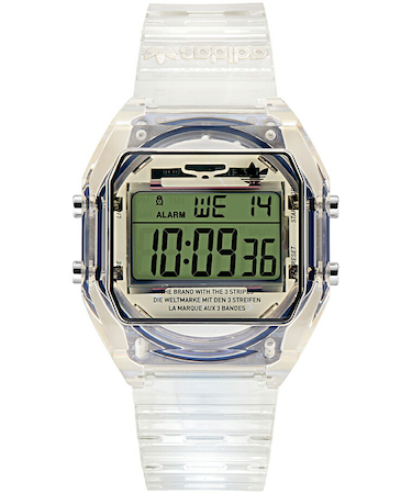 アディダス ストリート デジタルツー クリスタル AOST24061 メンズ レディース 腕時計 電池式 デジタル スケルトン 偏光 樹脂ベルト