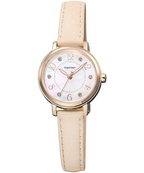 エンジェルハート トゥインクルハート THN24P-PKC-N レディース 腕時計 ソーラー ホワイトダイヤル ピンク 革ベルト