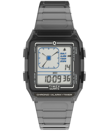 タイメックス Q LCA トランスパレント TW2W45000 メンズ レディース 腕時計 電池式 デジアナ スケルトン グレー