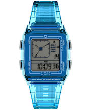 タイメックス Q LCA トランスパレント TW2W45100 メンズ レディース 腕時計 電池式 デジアナ スケルトン ブルー