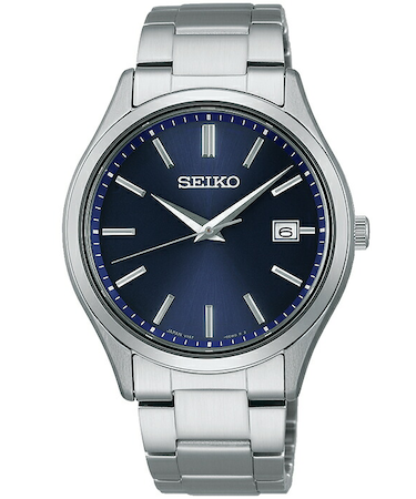 セイコー セレクション Sシリーズ ペア SBPX145 メンズ 腕時計 ソーラー 3針 カレンダー ネイビー