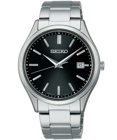 セイコー セレクション Sシリーズ ペア SBPX147 メンズ 腕時計 ソーラー 3針 カレンダー ブラック