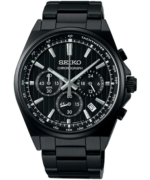 セイコー セレクション Sシリーズ 8Tクロノ SBTR037 メンズ 腕時計 クオーツ クロノグラフ 電池式 ブラック