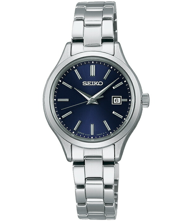 セイコー セレクション Sシリーズ ペア STPX095 レディース 腕時計 ソーラー 3針 カレンダー ネイビー