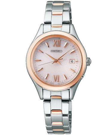 セイコー セレクション Sシリーズ SWFH132 レディース 腕時計 ソーラー電波 3針 丸型 ピンクダイヤル メタルバンド