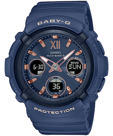 BABY-G BGA-2800-2AJF レディース 腕時計 電波ソーラー アナデジ 樹脂バンド ネイビー 国内正規品 カシオ