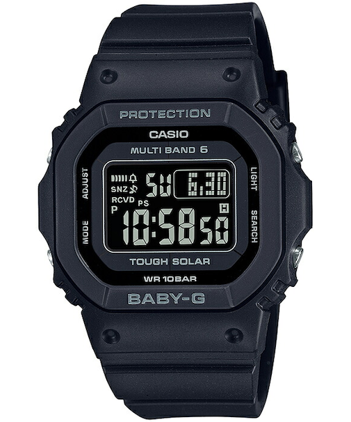 BABY-G 小型 スリム スクエア BGD-5650-1CJF レディース 腕時計 電波ソーラー デジタル ブラック  反転液晶 国内正規品 カシオ