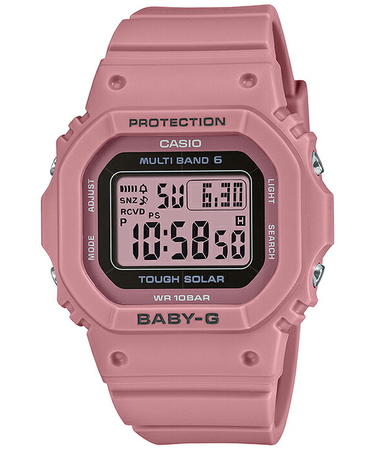 BABY-G 小型 スリム スクエア BGD-5650-4JF レディース 腕時計 電波ソーラー デジタル スモーキーピンク 国内正規品 カシオ