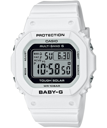 BABY-G 小型 スリム スクエア BGD-5650-7JF レディース 腕時計 電波ソーラー デジタル ホワイト 国内正規品 カシオ