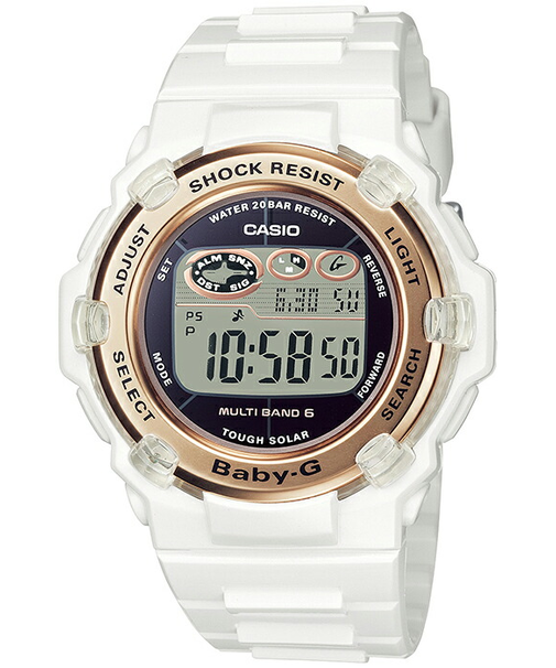 BABY-G BGR-3003U-7AJF レディース 腕時計 電波ソーラー デジタル 樹脂バンド ホワイト 国内正規品 カシオ
