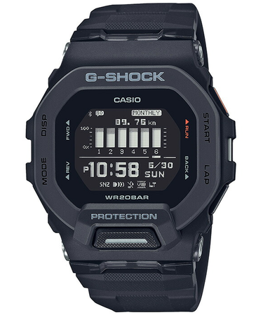 G-SHOCK G-SQUAD ジースクワッド GBD-200シリーズ GBD-200-1JF メンズ 腕時計 電池式 Bluetooth デジタル 樹脂バンド ブラック 反転液晶 国内正規品 カシオ