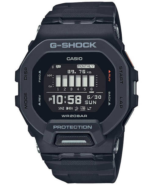 G-SHOCK G-SQUAD ジースクワッド GBD-200シリーズ GBD-200-1JF メンズ 腕時計 電池式 Bluetooth デジタル 樹脂バンド ブラック 反転液晶 国内正規品 カシオ