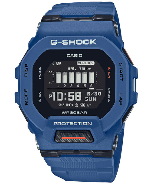 G-SHOCK G-SQUAD ジースクワッド GBD-200シリーズ GBD-200-2JF メンズ 腕時計 電池式 Bluetooth デジタル 樹脂バンド ブルー 反転液晶 国内正規品 カシオ