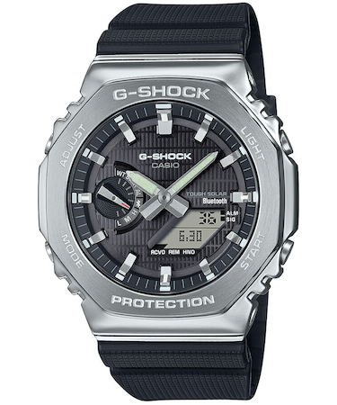 G-SHOCK メタルカバード 2100 GBM-2100-1AJF メンズ 腕時計 ソーラー Bluetooth オクタゴン アナデジ 樹脂バンド ブラック 国内正規品 カシオ 八角形