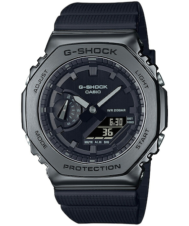 G-SHOCK メタルカバード ブラックアウト GM-2100BB-1AJF メンズ 腕時計 電池式 アナデジ オクタゴン メタルベゼル 反転液晶 国内正規品 カシオ