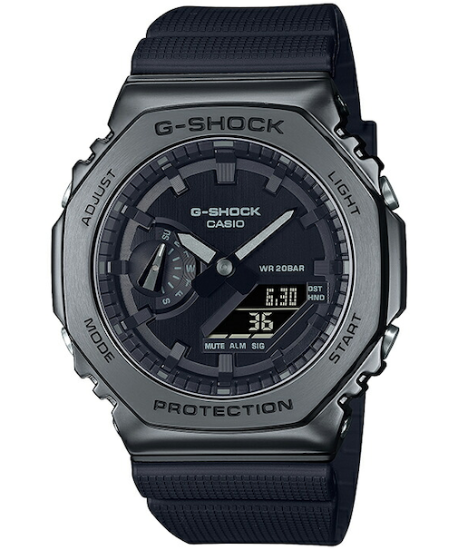 G-SHOCK メタルカバード ブラックアウト GM-2100BB-1AJF メンズ 腕時計 電池式 アナデジ オクタゴン メタルベゼル 反転液晶 国内正規品 カシオ