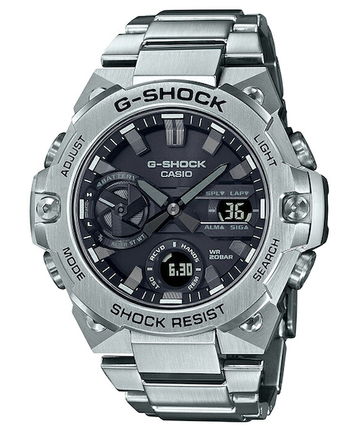 G-SHOCK G-STEEL GST-B400D-1AJF メンズ 腕時計 ソーラー Bluetooth アナログ デジタル メタルバンド 薄型 国内正規品 FINEBOYS+時計vol.20 雑誌掲載