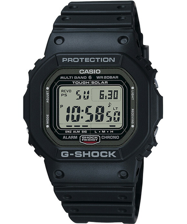 G-SHOCK 5600シリーズ GW-5000U-1JF メンズ 腕時計 電波ソーラー デジタル 樹脂バンド スクリューバック ブラック 日本製 国内正規品 カシオ