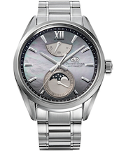 オリエントスター M34 F7 メカニカルムーンフェイズ 2024 限定モデル オーロラ RK-AY0201A メンズ 腕時計 機械式 自動巻き グレーグラデーション 白蝶貝