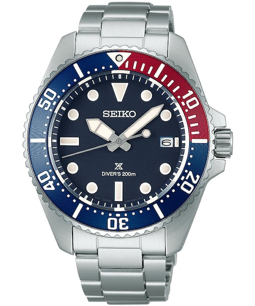Seiko SBDJ061 200m クォーツ腕時計　ペプシカラー セイコー プロスペックス ダイバースキューバ ソーラー SBDJ061 メンズ
