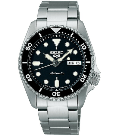 セイコー5 スポーツ SKX スポーツ スタイル ミッドサイズモデル SBSA225 メンズ 腕時計 メカニカル 自動巻き ブラックダイヤル メタルバンド 日本製