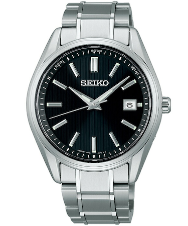 セイコー セレクション Sシリーズ プレミアム SBTM341 メンズ 腕時計 ソーラー電波 3針 チタン ブラック 日本製