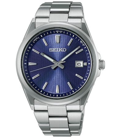 セイコー セレクション Sシリーズ プレミアム SBTM349 メンズ 腕時計 ソーラー電波 3針 ステンレス ブルー 日本製