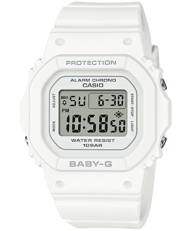 BABY-G BGD-565シリーズ 小型 スリム スクエア BGD-565U-7JF レディース 腕時計 電池式 デジタル ホワイト 国内正規品 カシオ