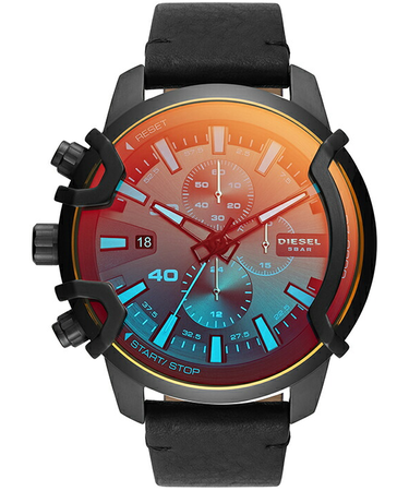 DIESEL ディーゼル GRIFFED グリフド DZ4519 メンズ 腕時計 クオーツ クロノグラフ アナログ 革ベルト ブラック 国内正規品