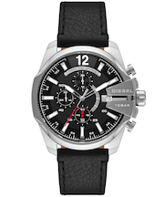 DIESEL ディーゼル BABY CHIEF ベビーチーフ DZ4592 メンズ 腕時計 クオーツ クロノグラフ アナログ 革ベルト ブラック 国内正規品